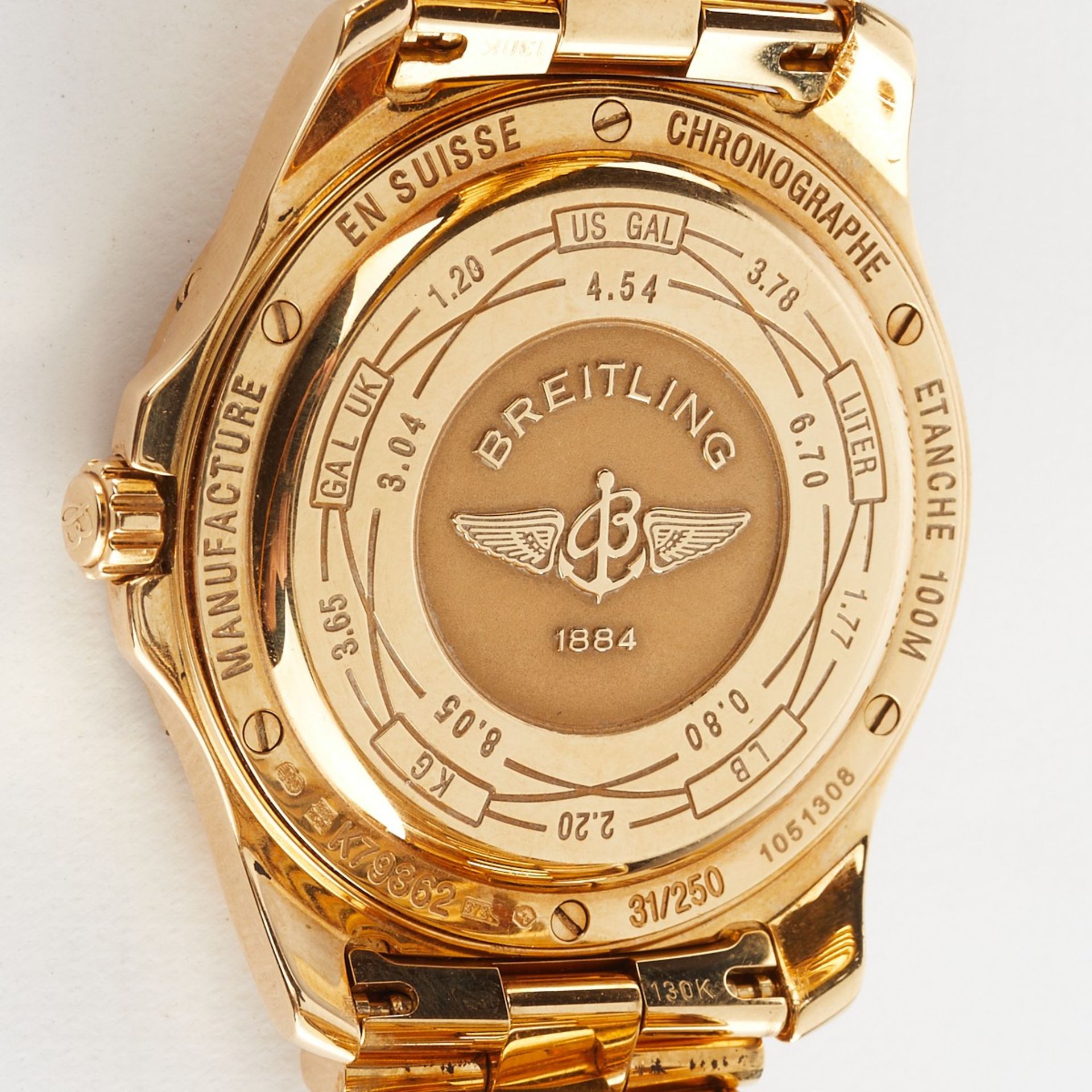 Limited Edition 18K Gold Breitling Aerospace Watch - Bild 6 aus 10