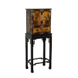 Japanese Edo Two Door Lacquer Falconry Cabinet