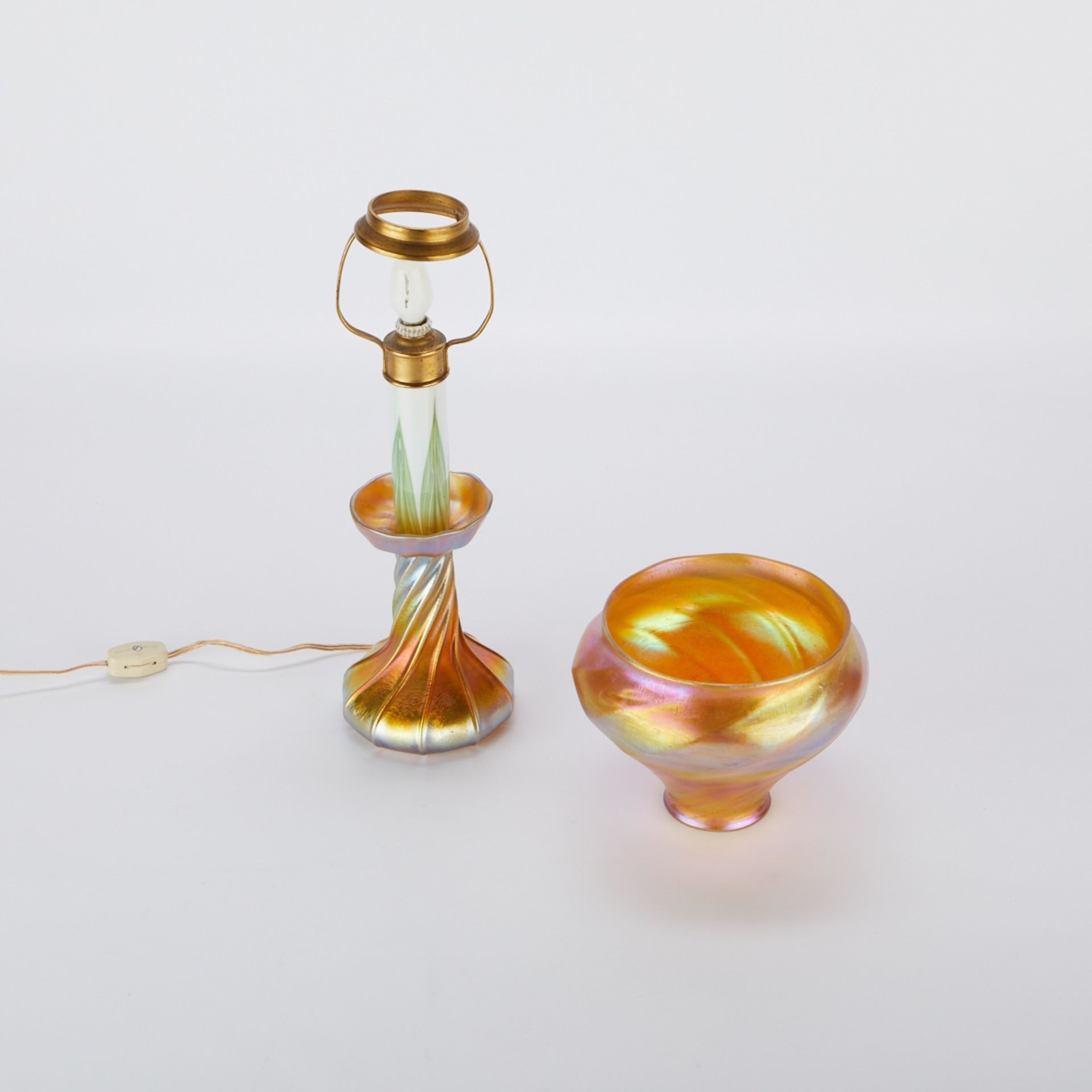 Louis Comfort Tiffany Favrile Glass Lamp - Bild 6 aus 6