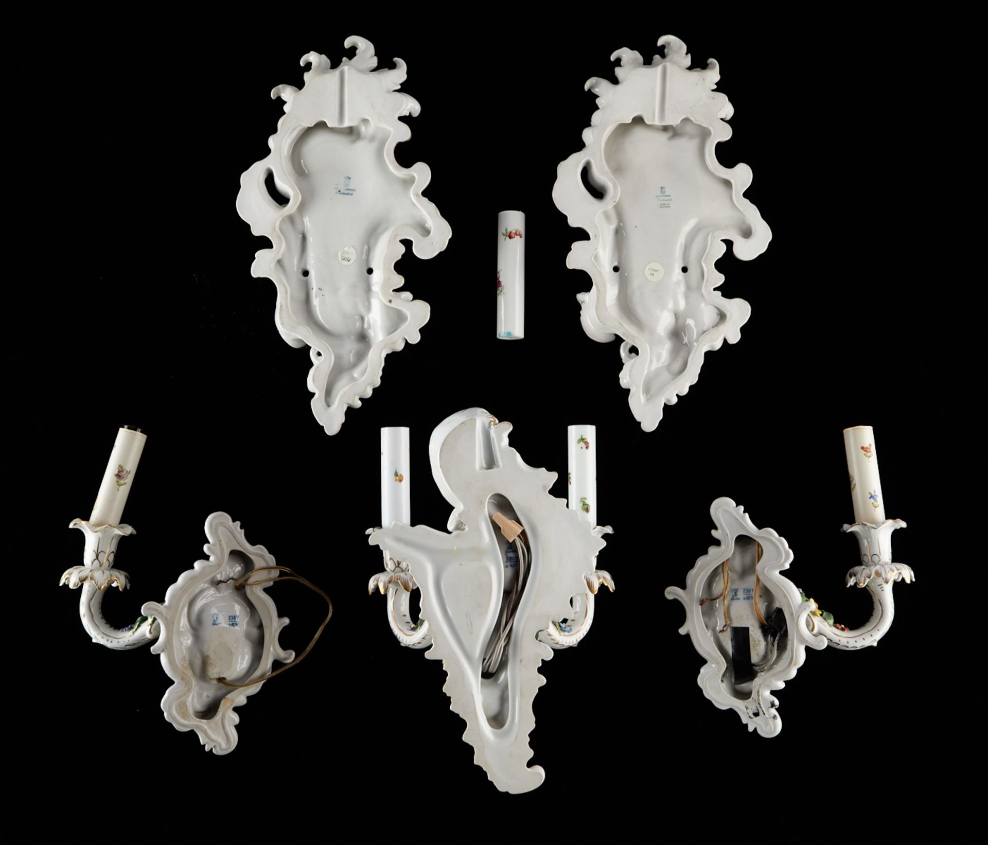 5 Porcelain Wall Sconces - Thieme, Von Schierholz - Bild 3 aus 8