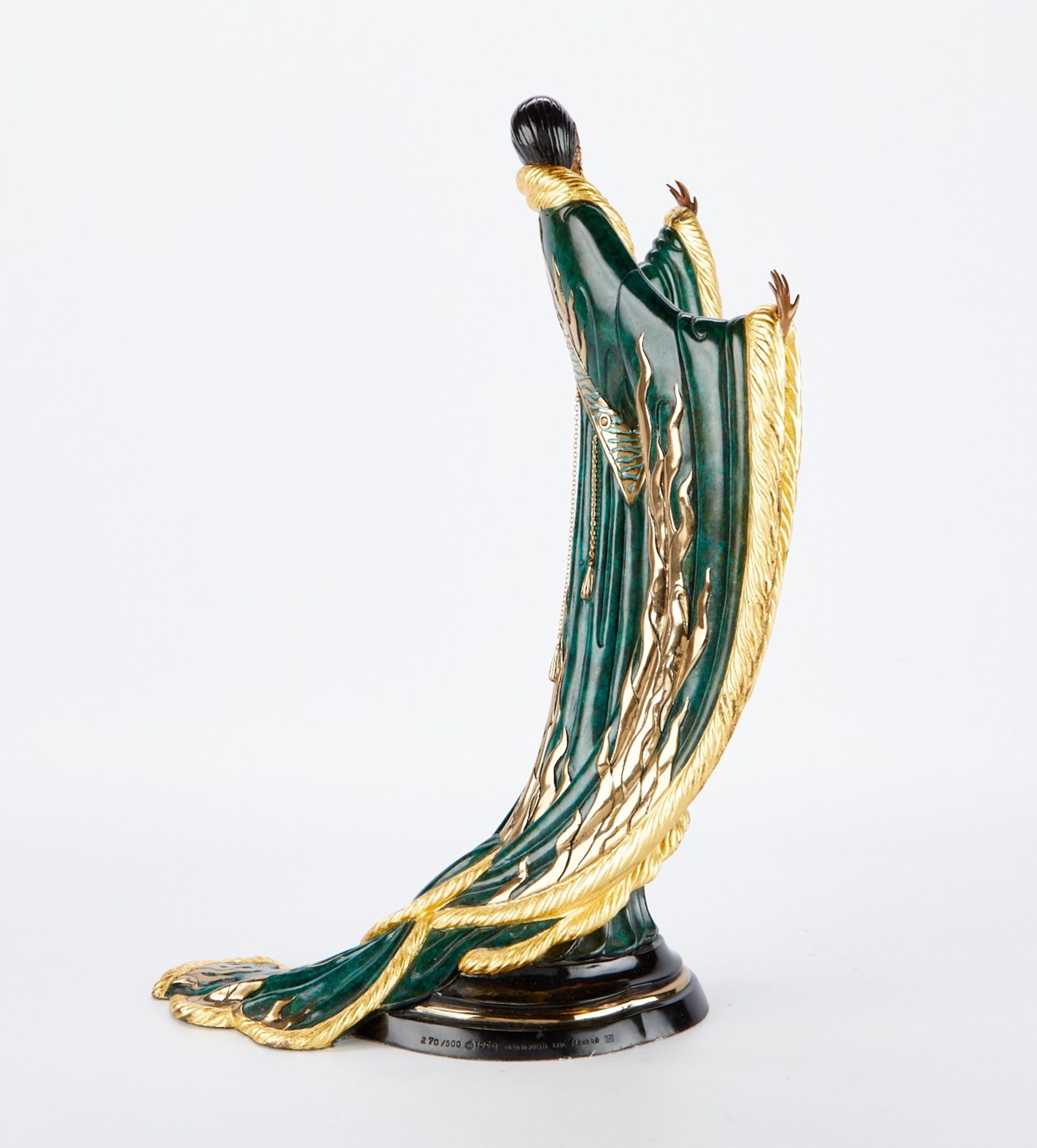 Erte "Femme De Luxe" Polychrome Bronze Sculpture - Bild 4 aus 6