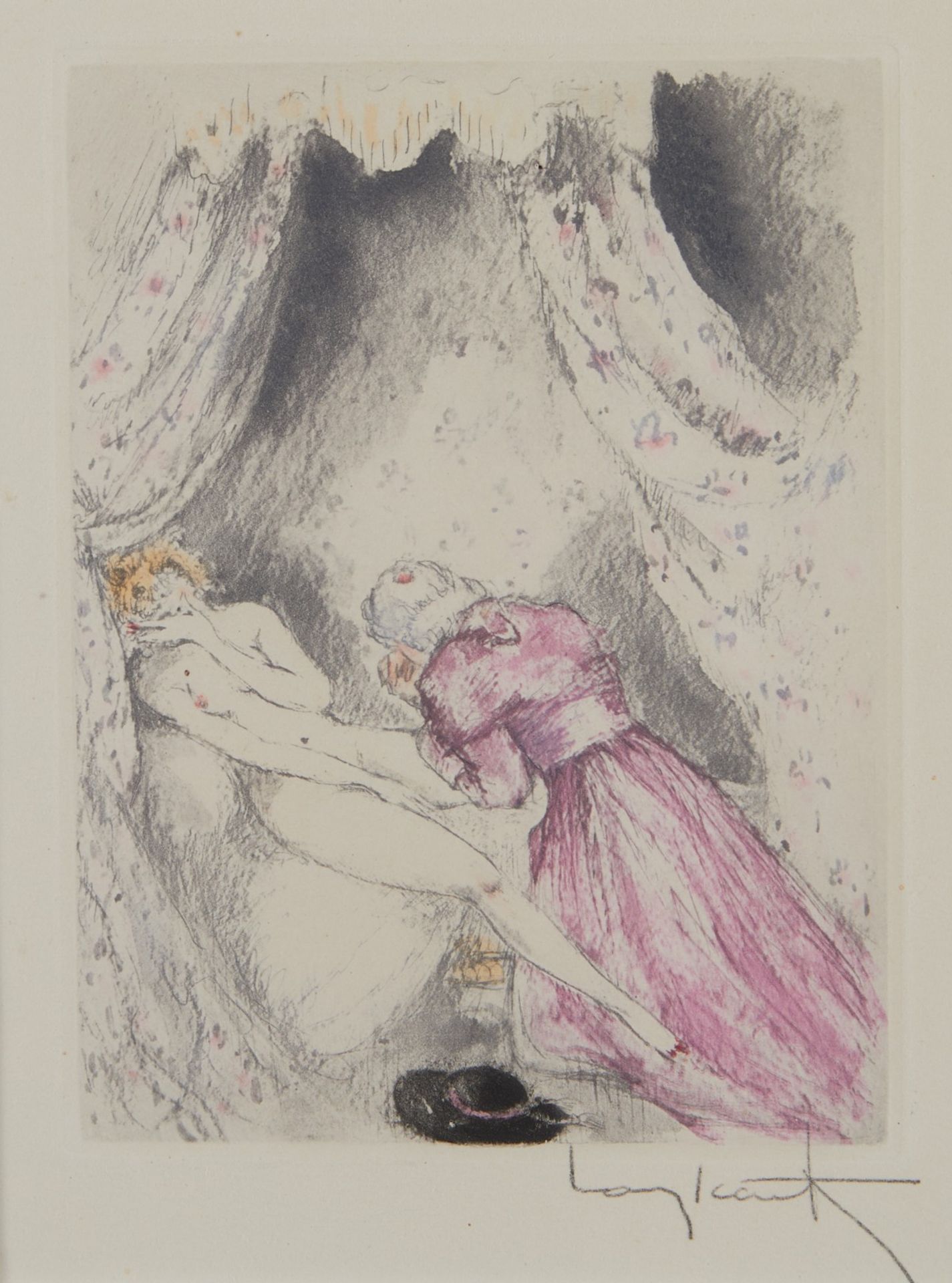 Grp: 4 Louis Icart Erotic Etchings "La Nuit et le Moment" - Bild 2 aus 12