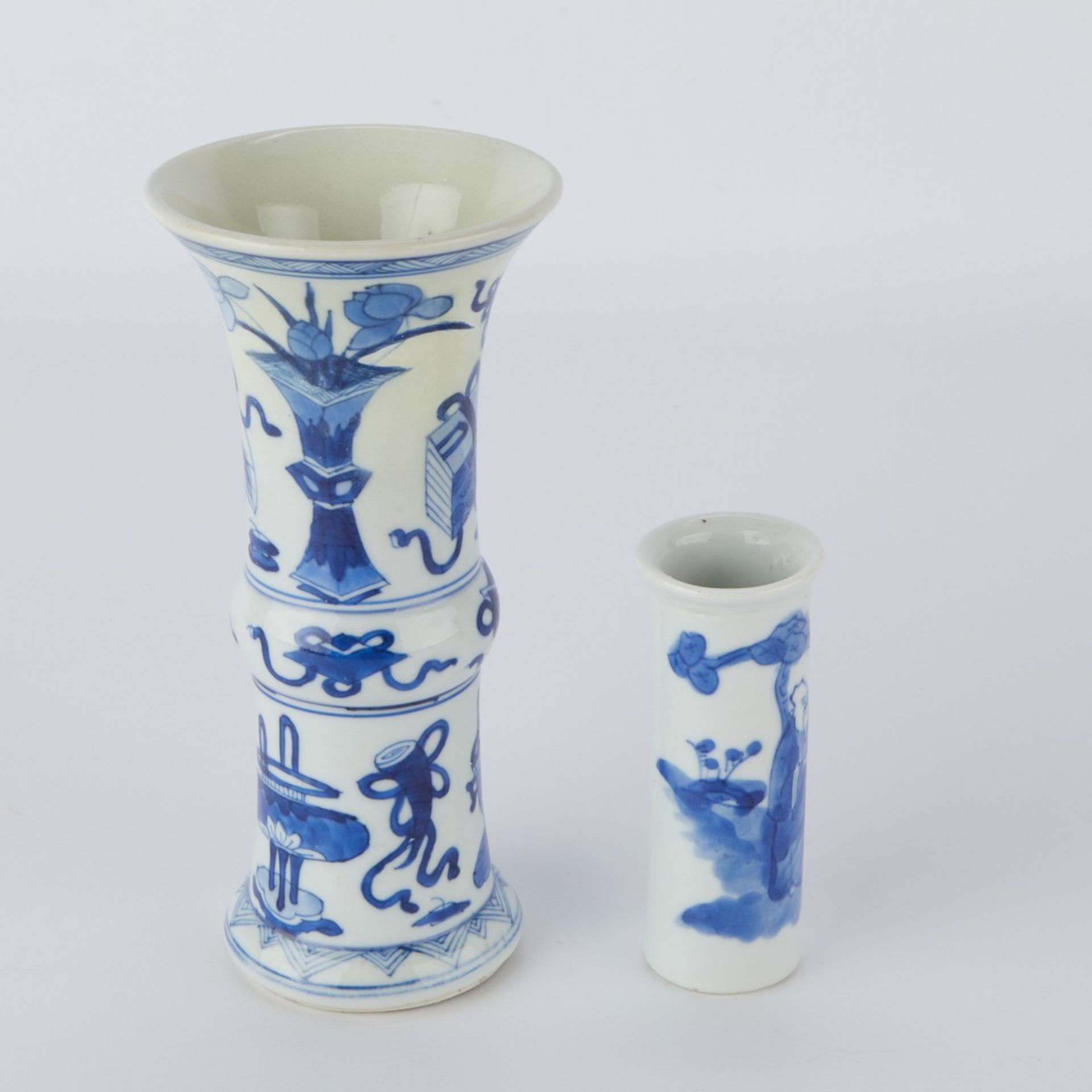 2 Chinese Kangxi B&W Porcelain Vases - Image 5 of 5