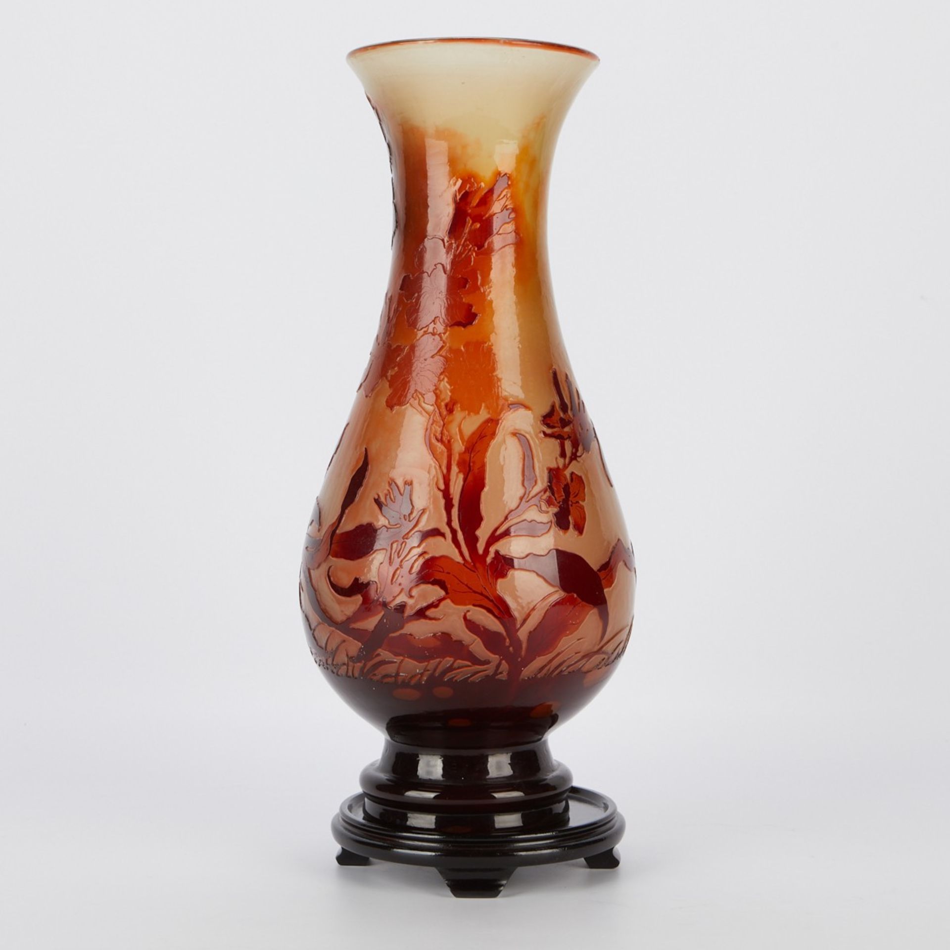 Large Galle Cameo Glass Vase - Bild 3 aus 7