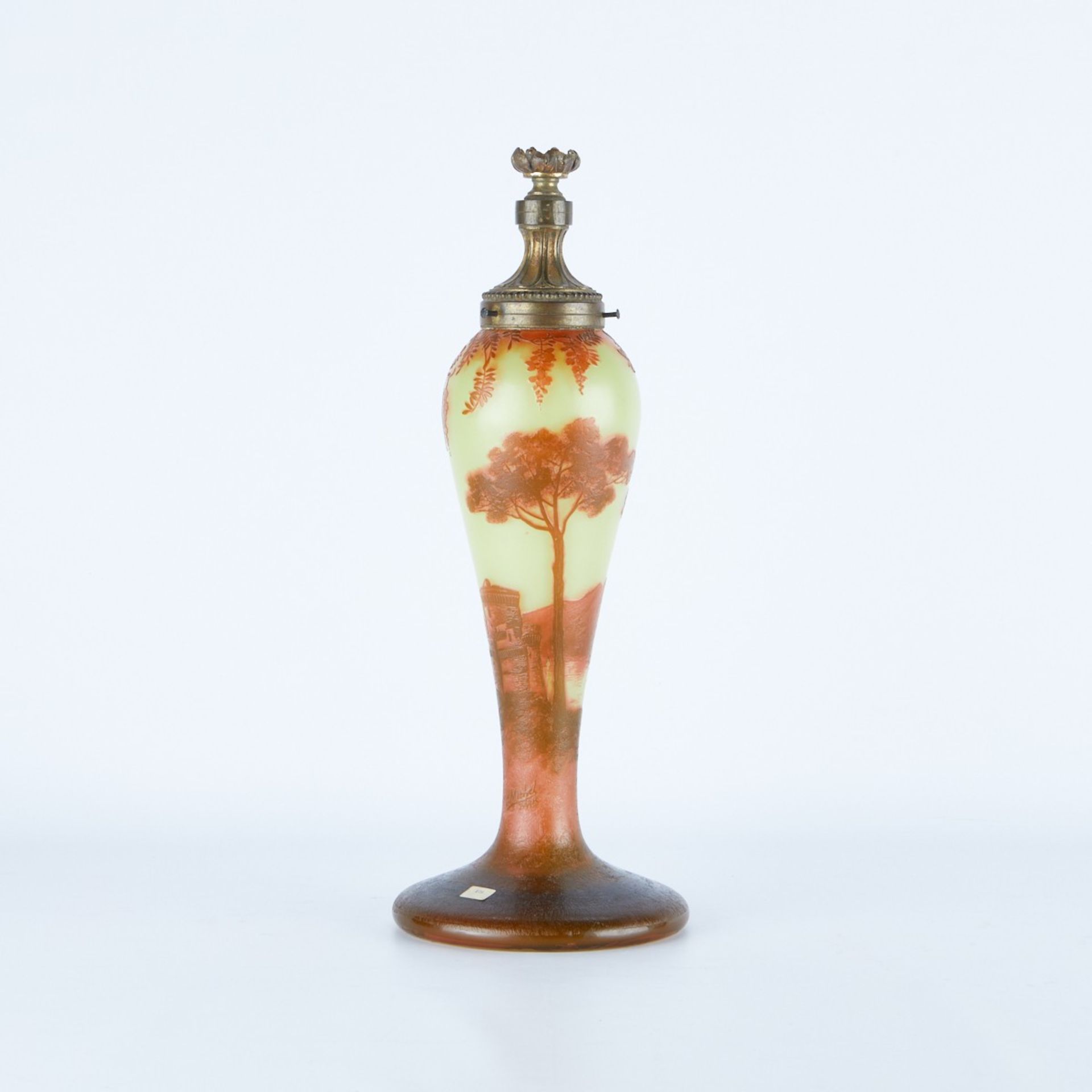 J. Michel French Cameo Glass Lamp Base