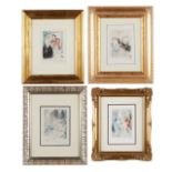 4 Louis Icart Erotica Prints "La Nuit et le Moment"