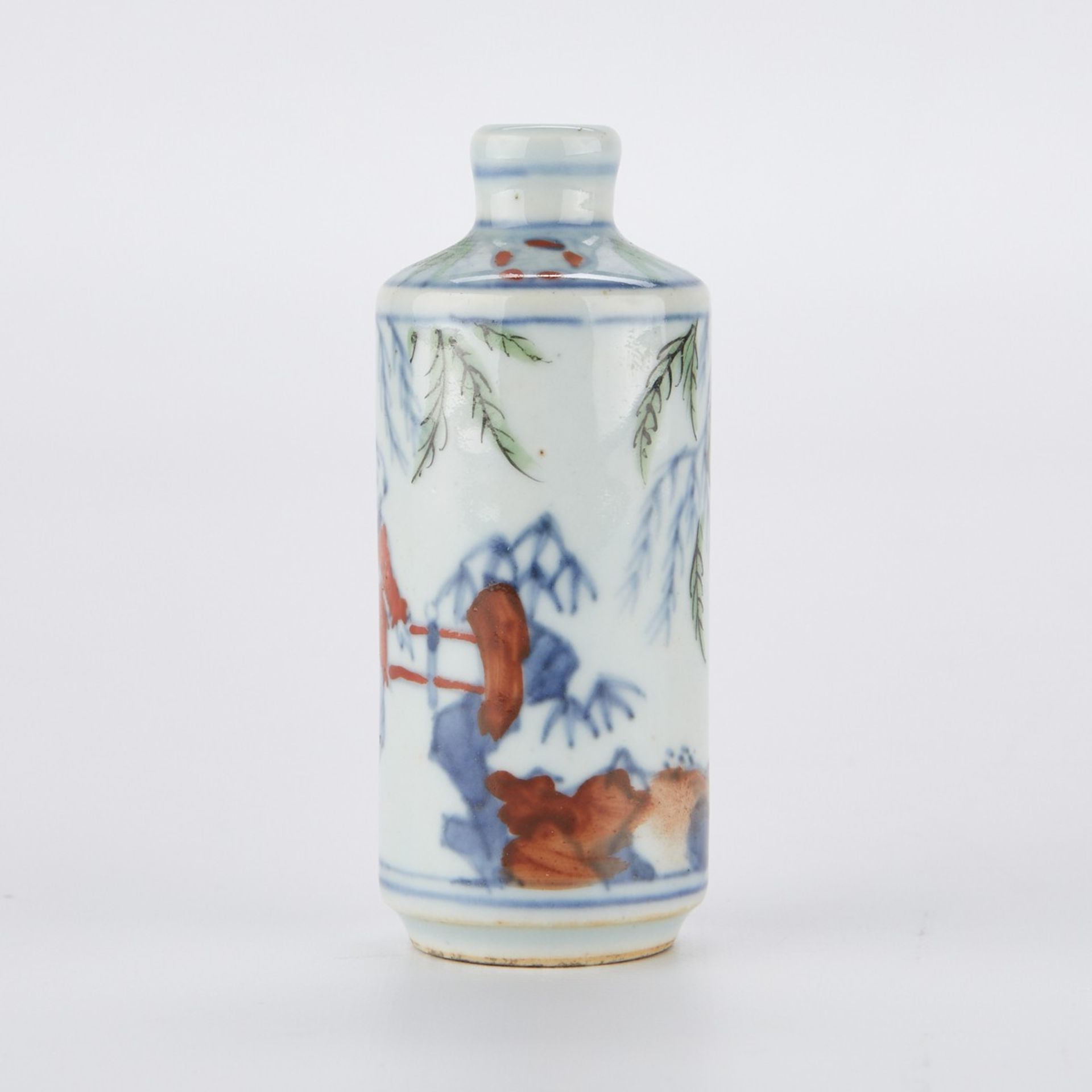 19th c. Chinese Doucai Porcelain Snuff Bottle - Image 3 of 6