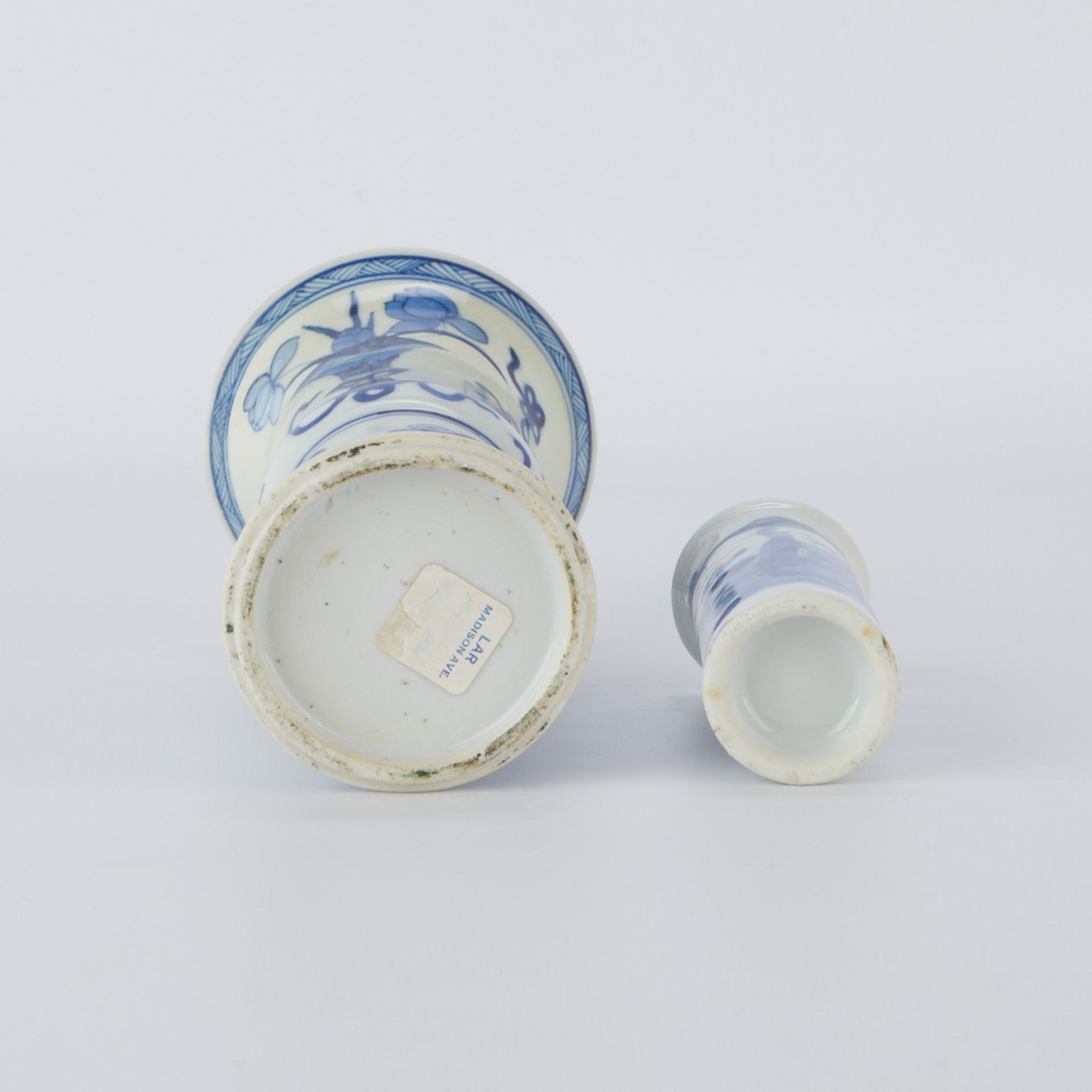 2 Chinese Kangxi B&W Porcelain Vases - Image 4 of 5