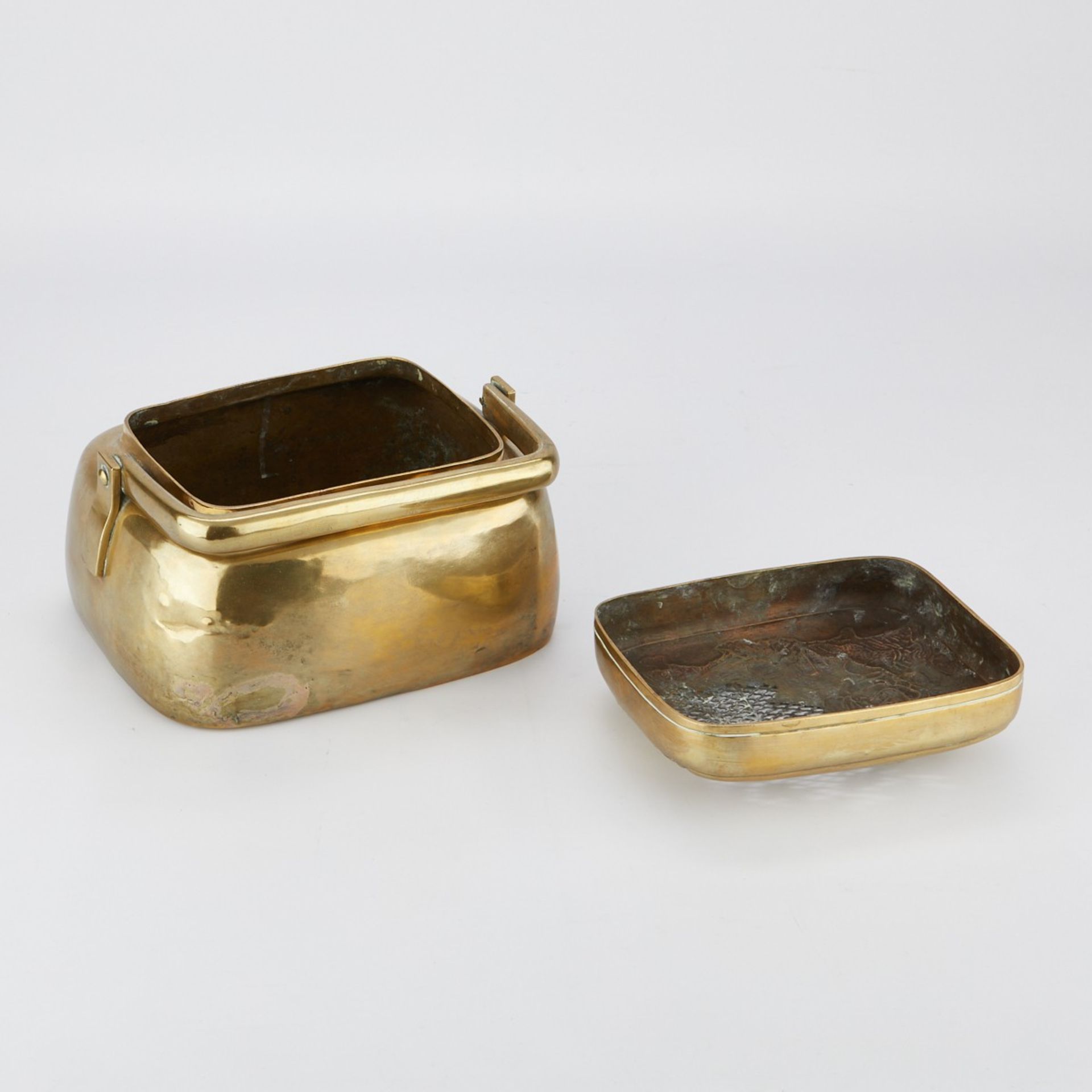 Lrg Chinese Qing Brass Hand Foot Warmer - Image 8 of 8