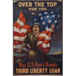 Riesenberg "Over the Top" WWI War Bonds Poster