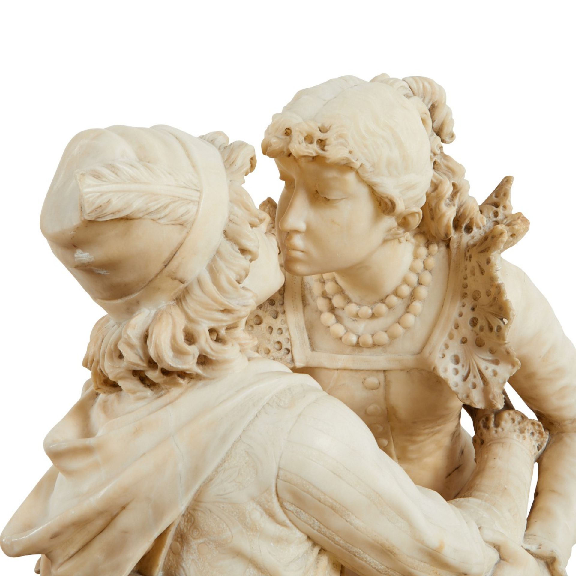 Alabaster Romeo & Juliet Sculpture - Bild 2 aus 8