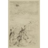 Renoir Etching "Sur la Plage a Berneval"