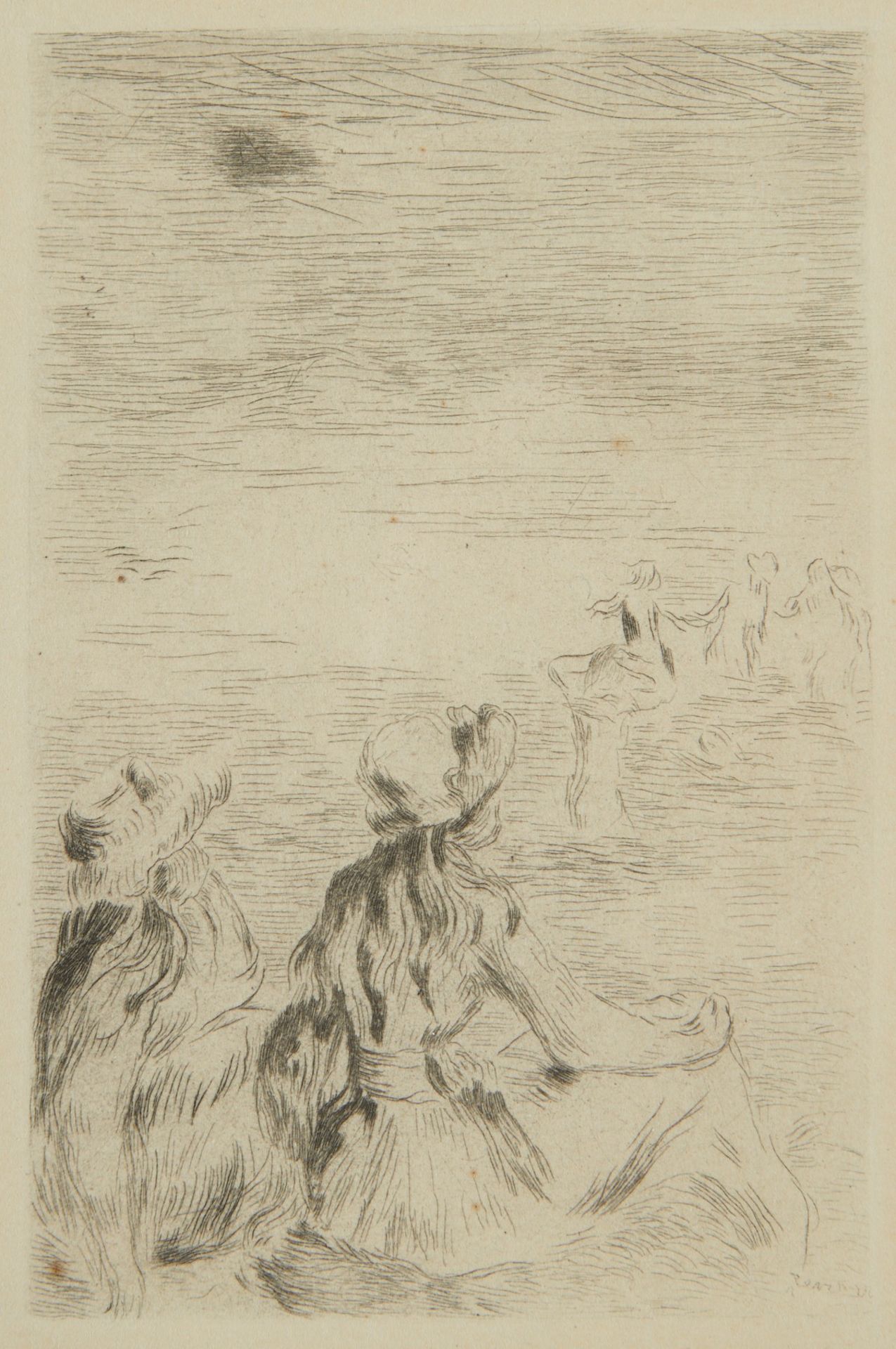 Renoir Etching "Sur la Plage a Berneval"