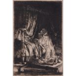 Rembrandt van Rijn "David at Prayer" Etching