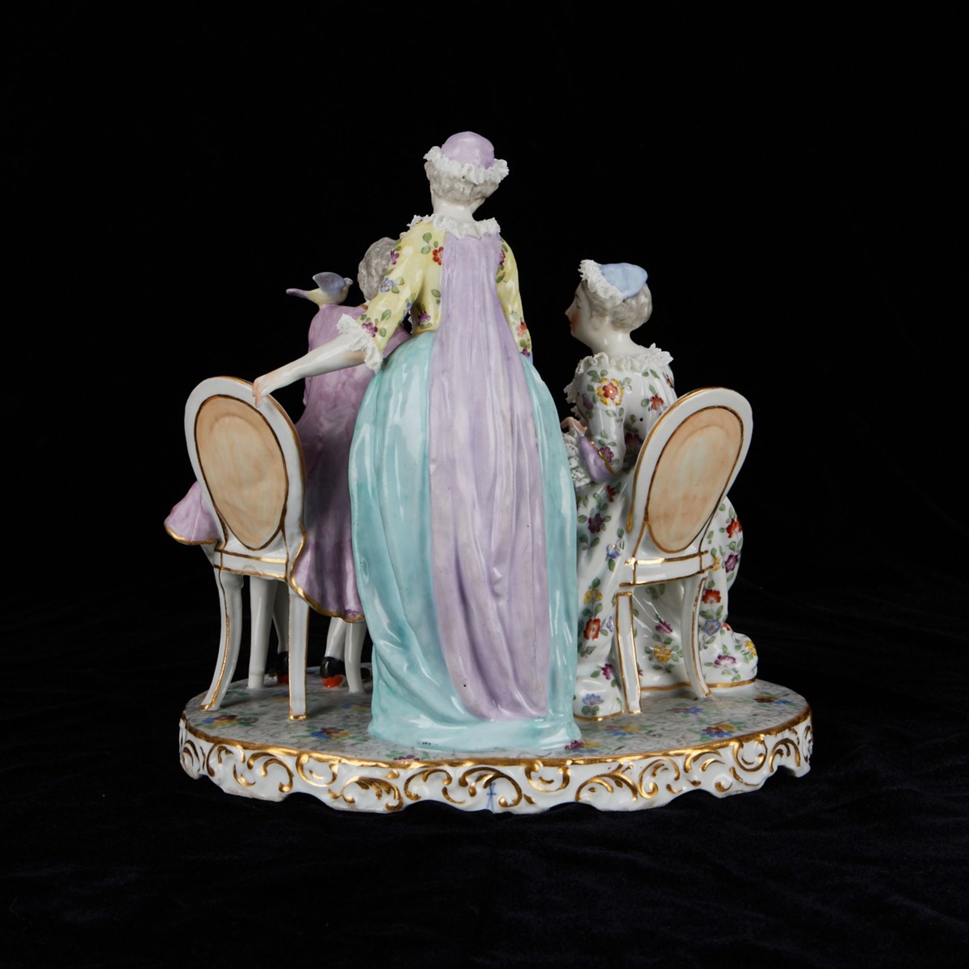 Dresden Style German Porcelain Figural Group - Bild 4 aus 6