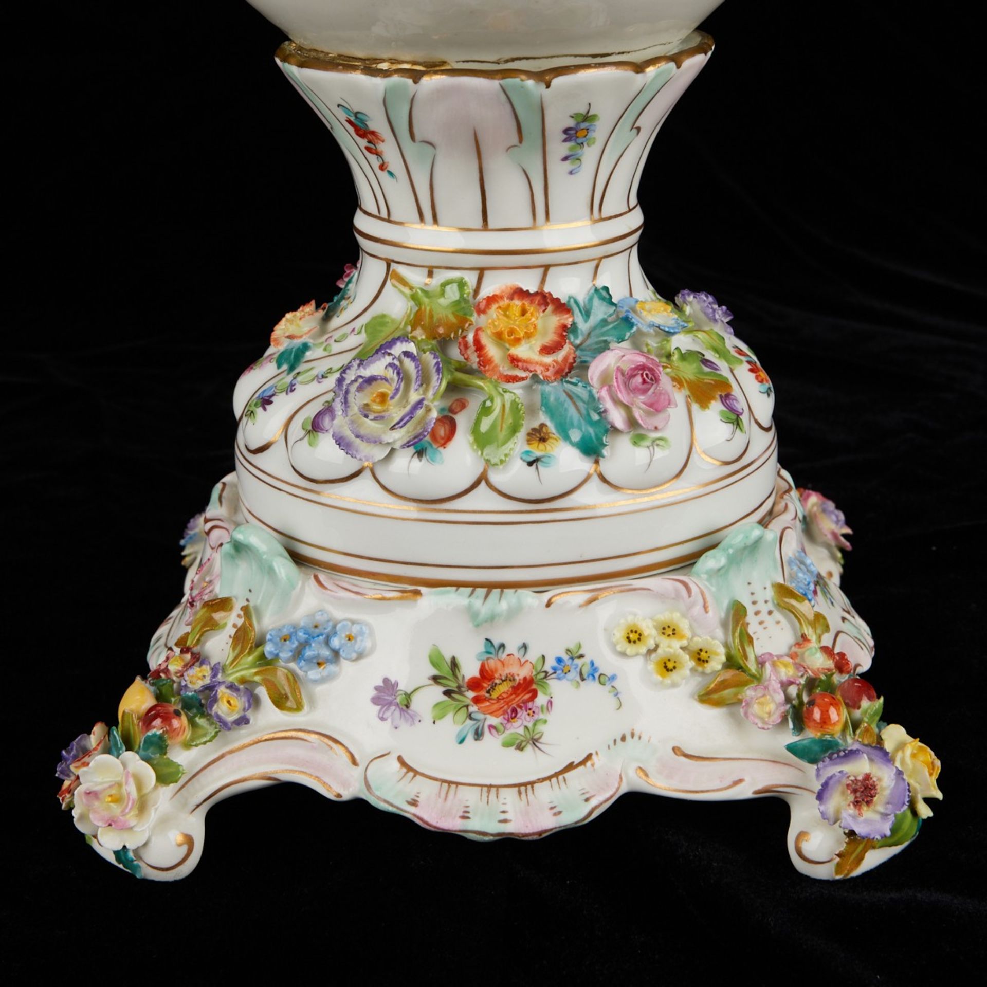 Carl Thieme Dresden Porcelain Urn w/ Putti 24 in - Image 6 of 14