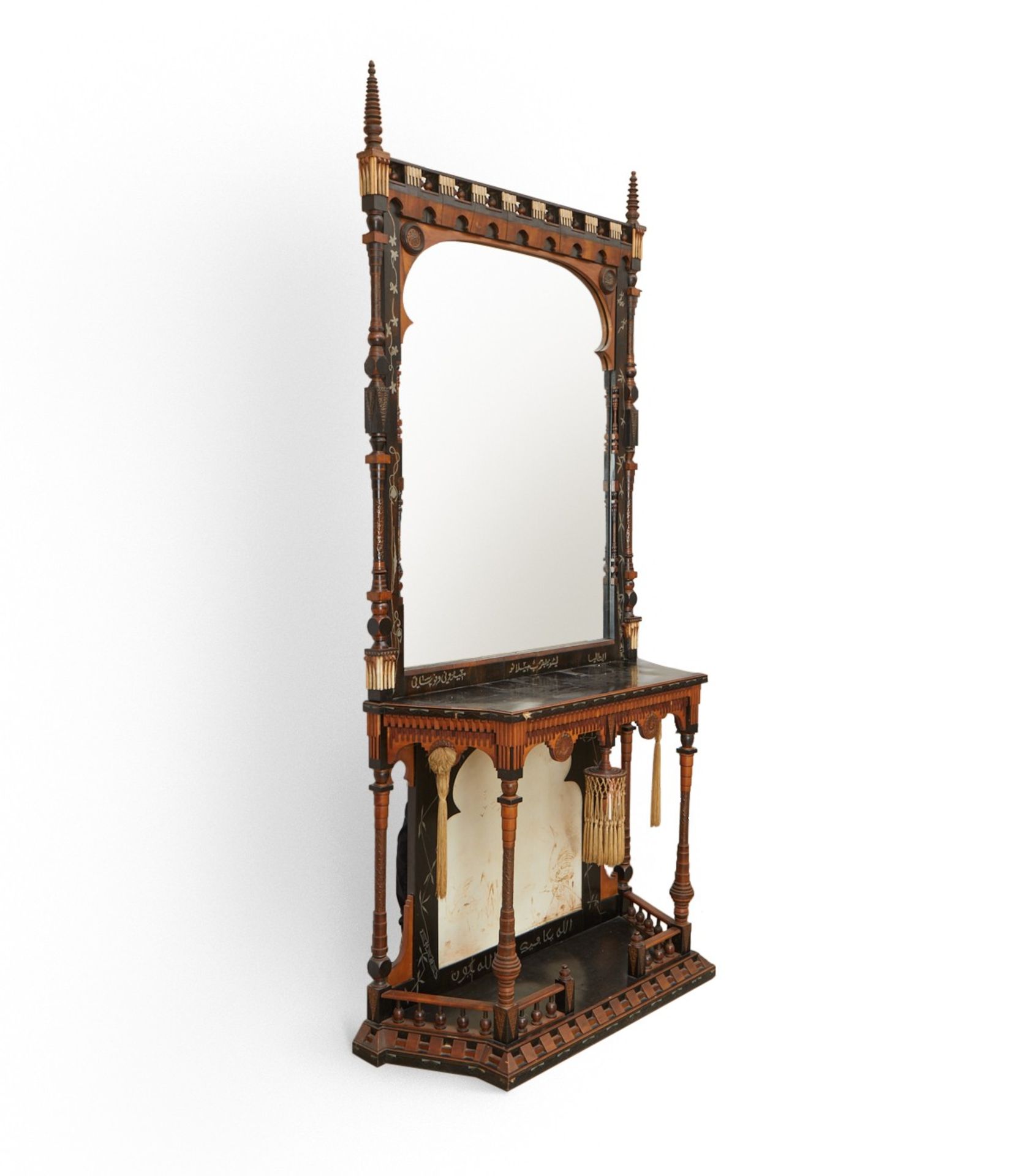 Carlo Bugatti Large Orientalist Pier Mirror - Bild 2 aus 14