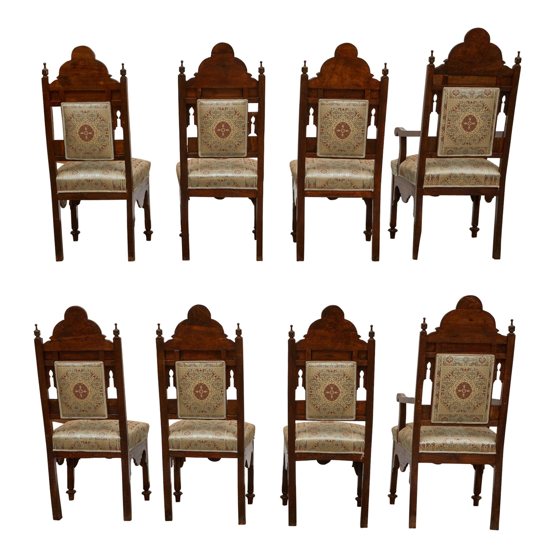 8 Syrian Mother of Pearl Inlaid Chairs - Bild 5 aus 12