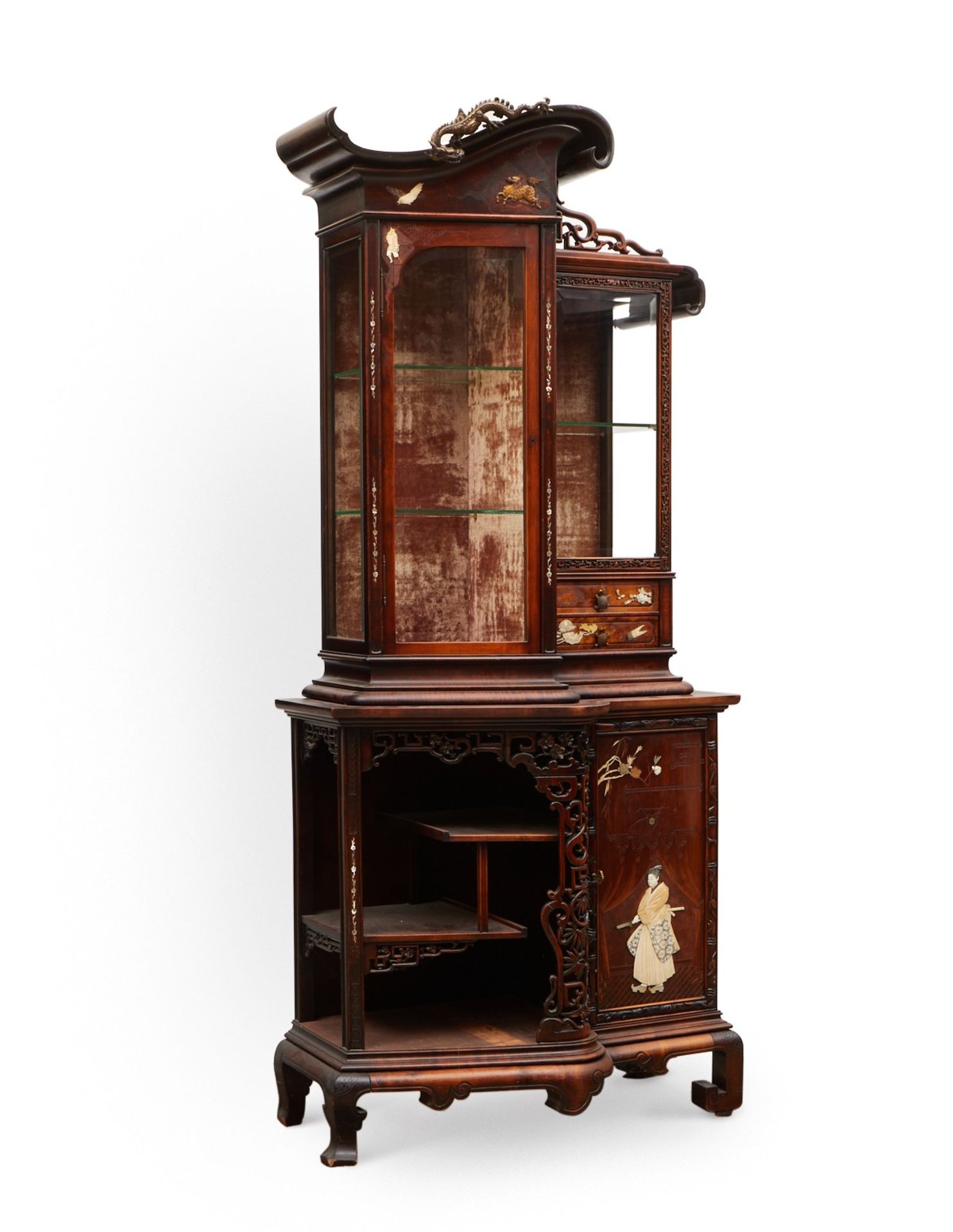 Gabriel Viardot French Chinoiserie Curio Cabinet