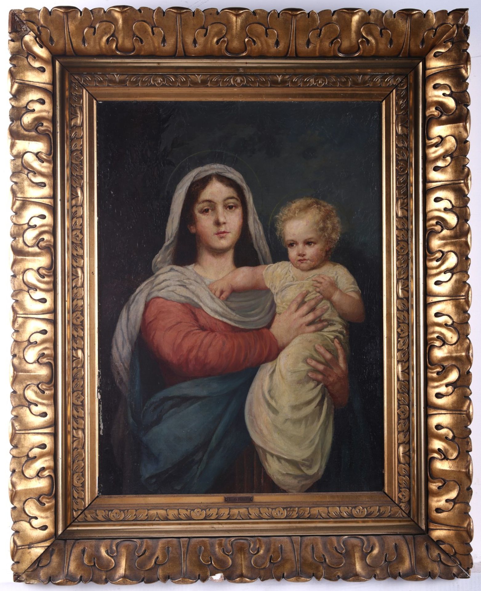 Ludwig Graf "Madonna und Kind" Oil on Board