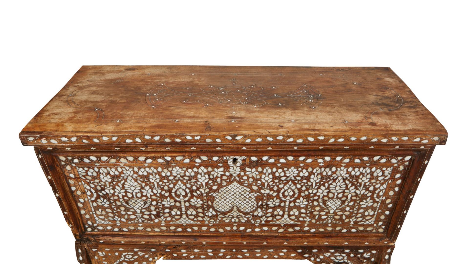 Syrian Mother of Pearl Inlaid Wedding Chest - Image 7 of 9