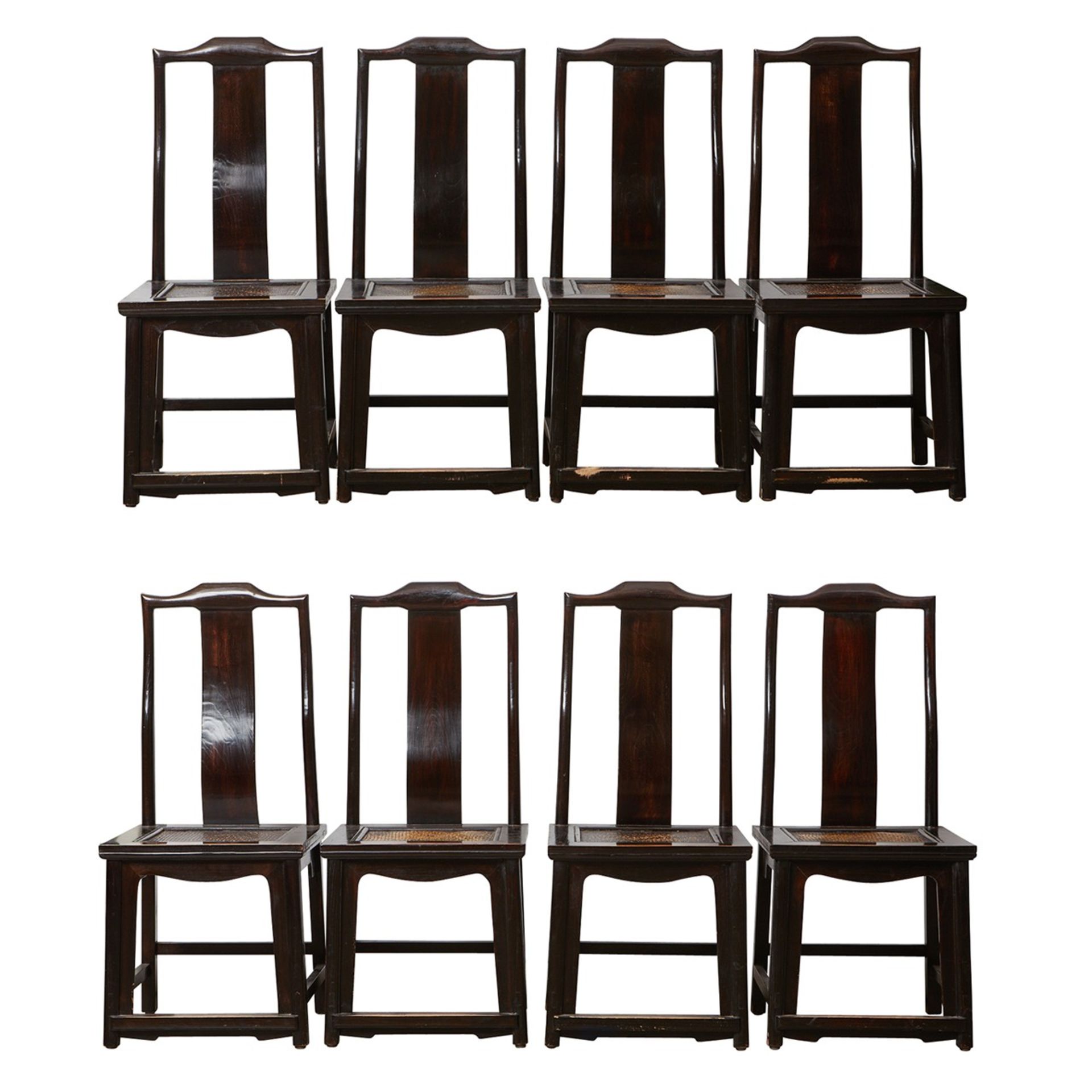 Modern Chinese Lacquered Table w/ 8 Chairs - Bild 3 aus 18