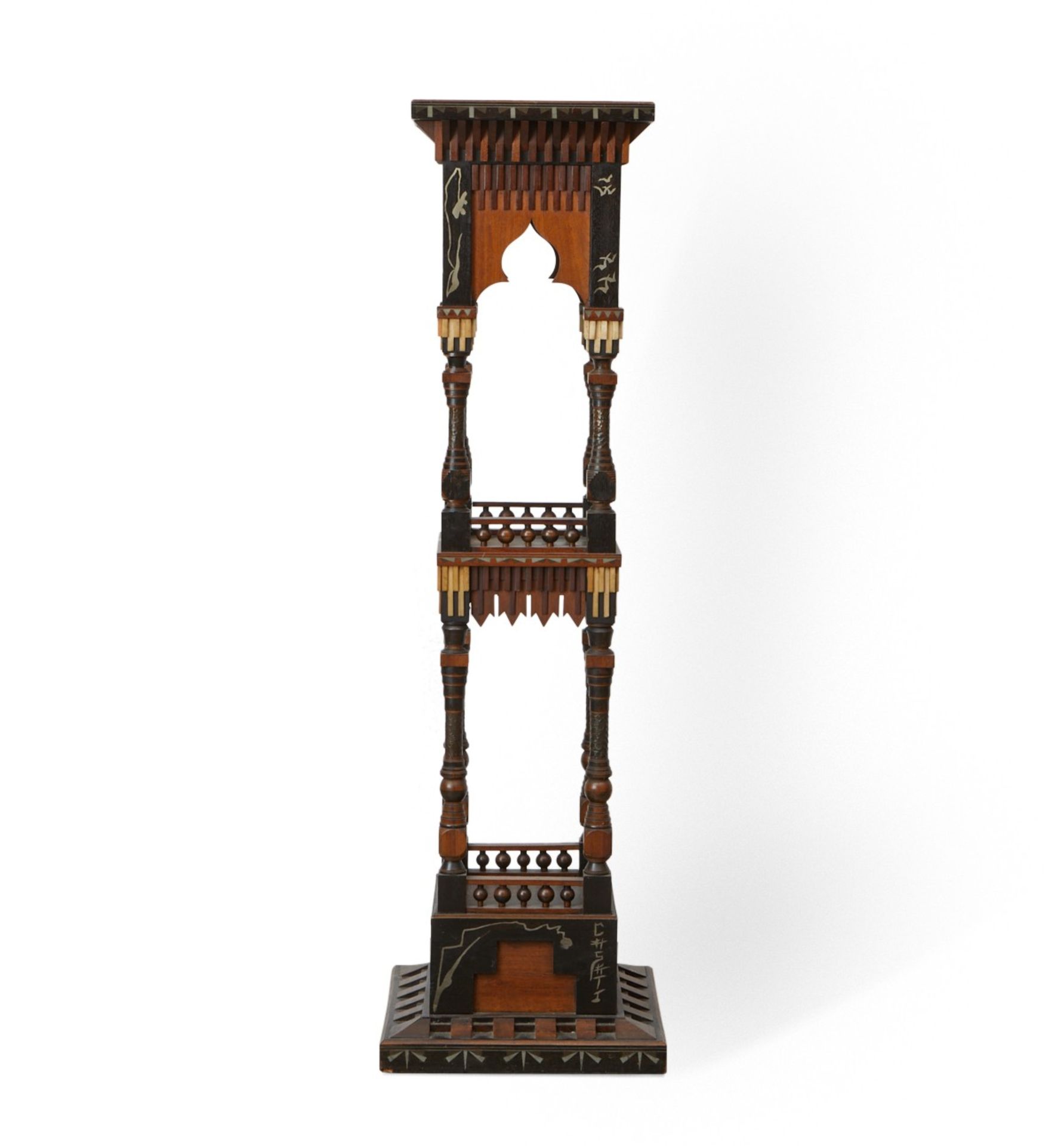 Carlo Bugatti Wooden Plinth or Stand - Image 4 of 12