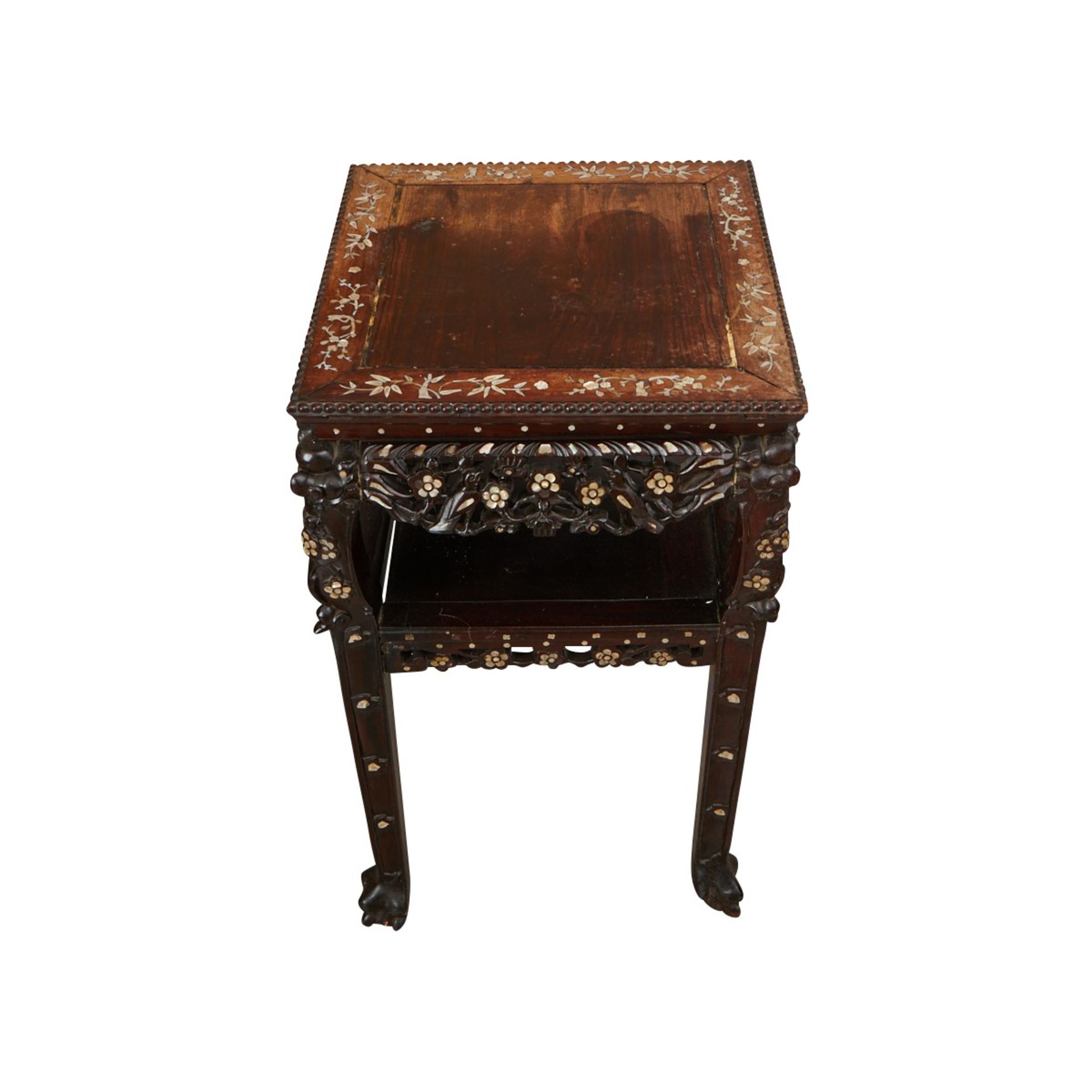 Chinese Mother of Pearl Inlaid Side Table - Bild 9 aus 12