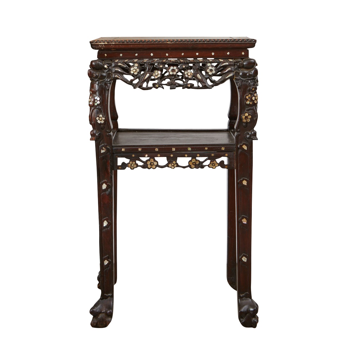 Chinese Mother of Pearl Inlaid Side Table - Image 5 of 12