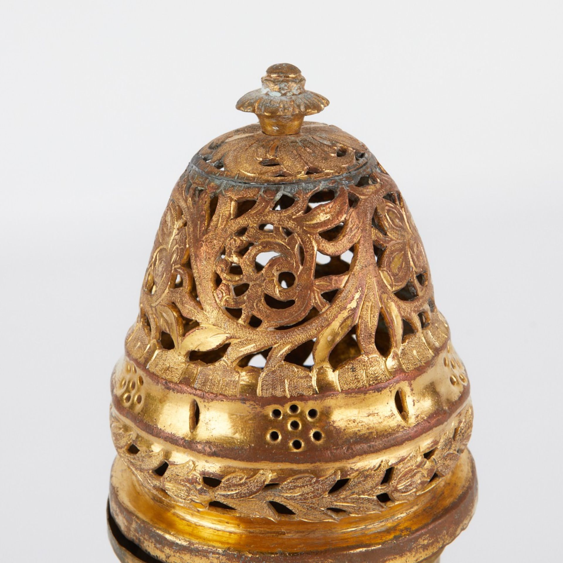 19th c. Ottoman Turkish Tombak Incense Burner - Image 7 of 7