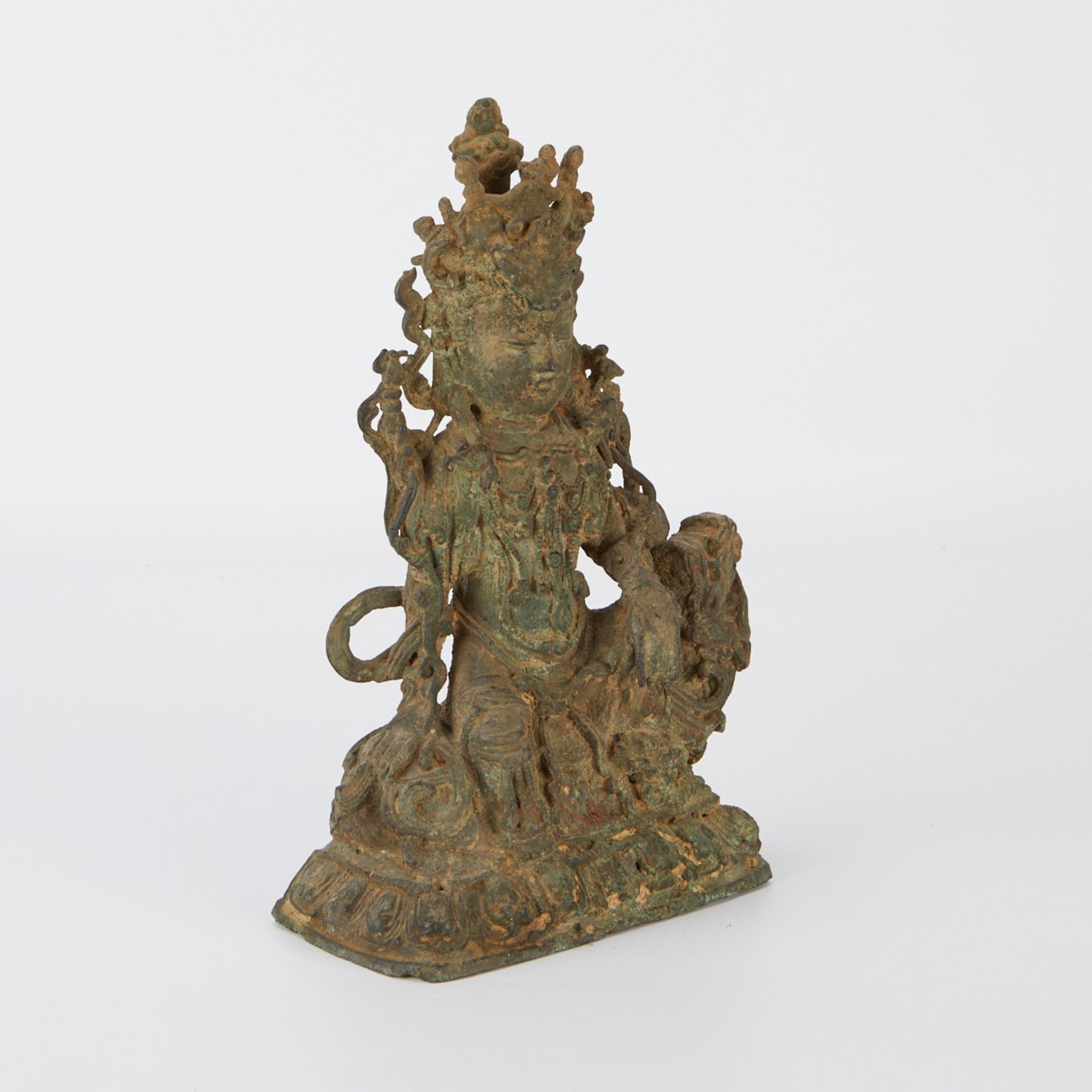 Tibetan Bronze Bodhisattva Manjushri - Image 4 of 11