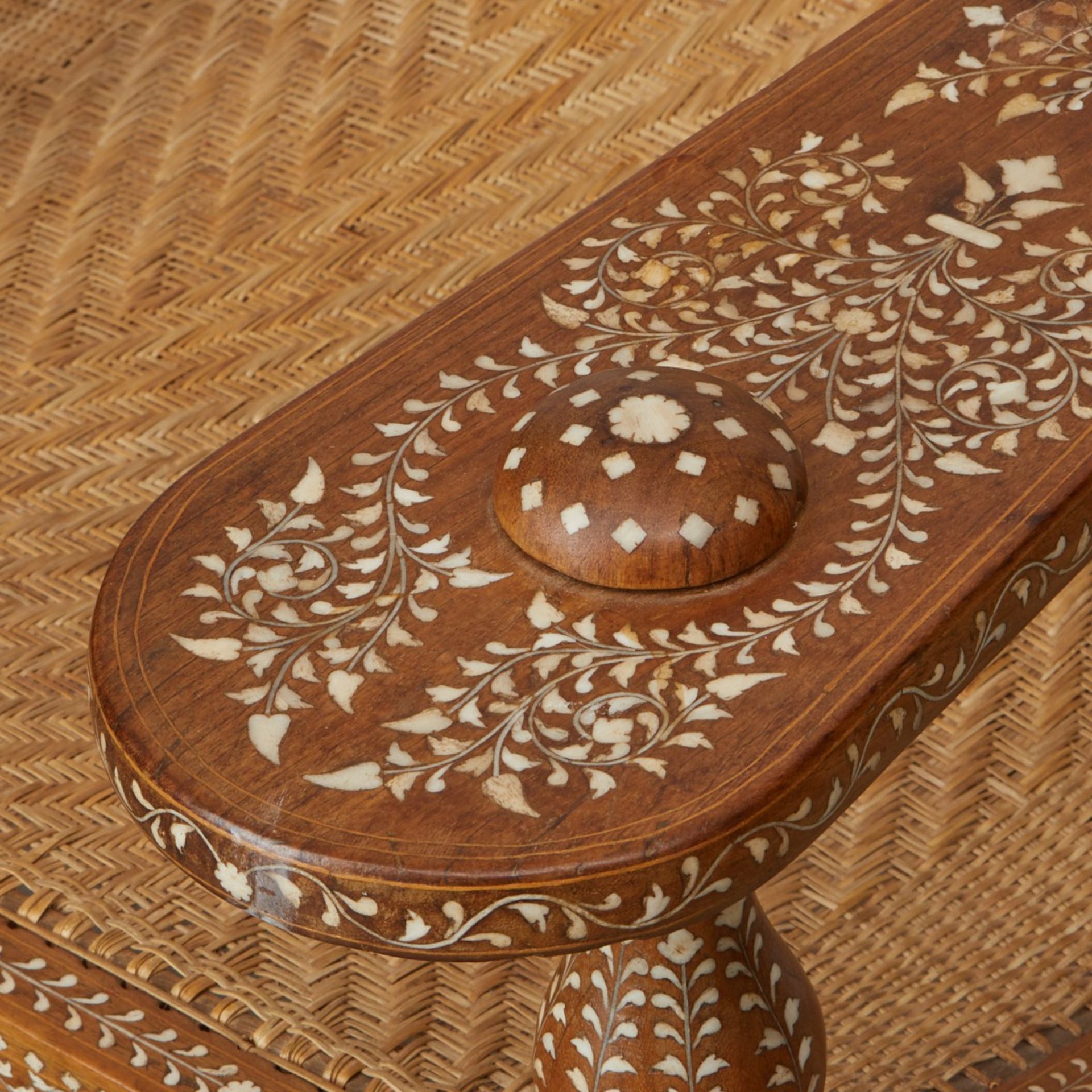 Syrian Inlaid Mother of Pearl Plantation Chair - Image 15 of 16