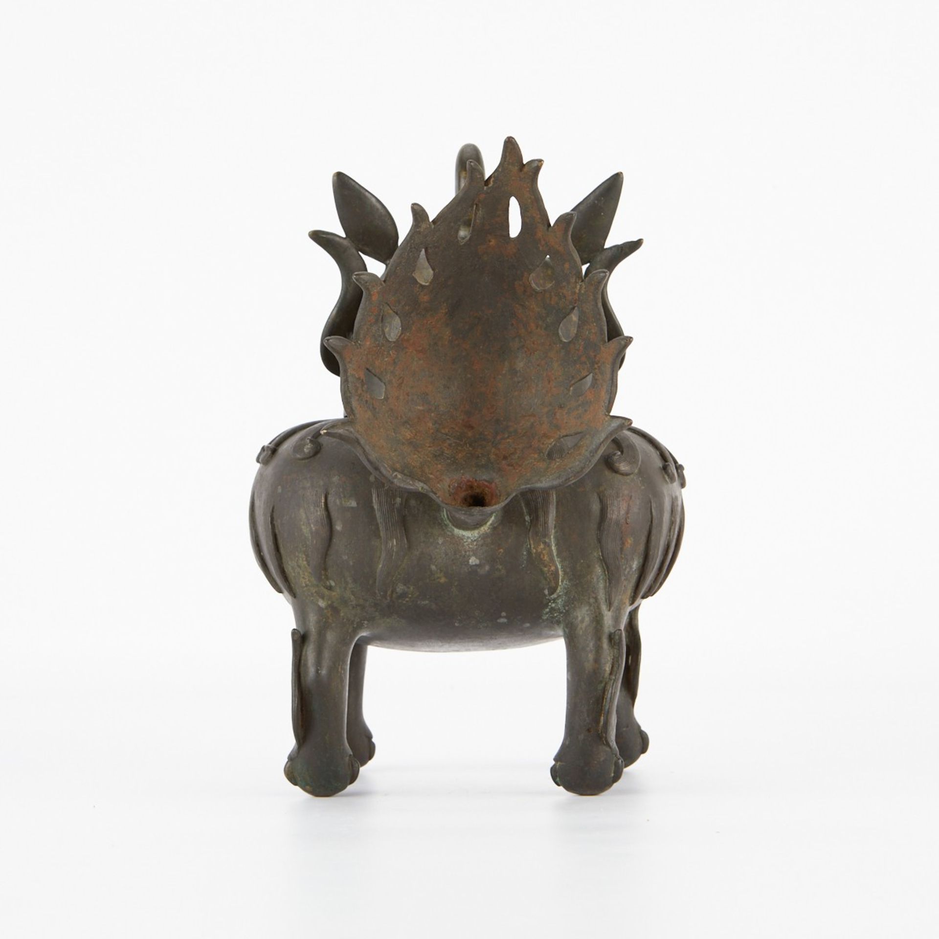 Chinese Bronze Foo Dog Censer - Bild 7 aus 14