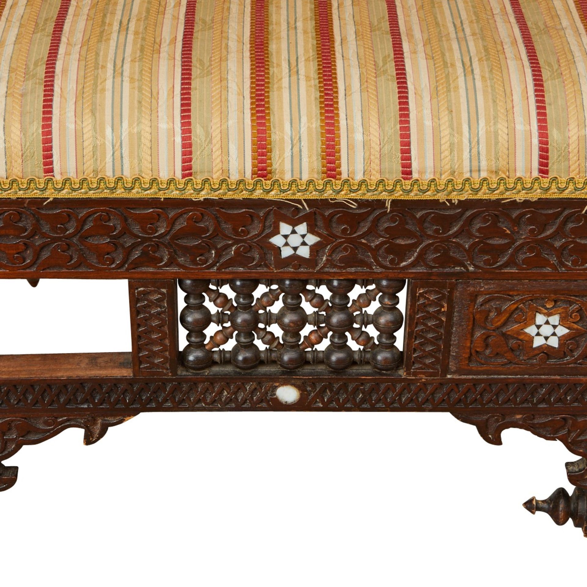 Syrian Mother of Pearl Inlaid Armchair - Image 7 of 8
