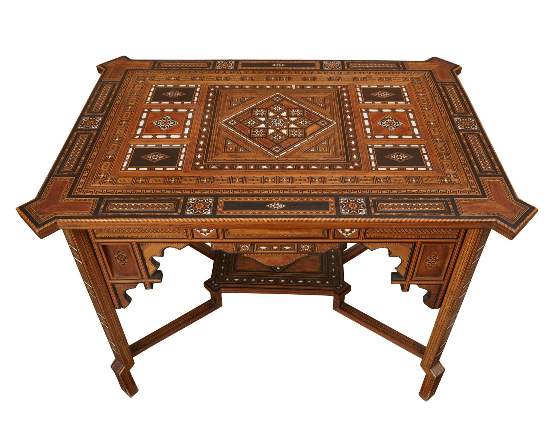 Syrian Mother of Pearl Inlaid Marquetry Table - Bild 2 aus 7