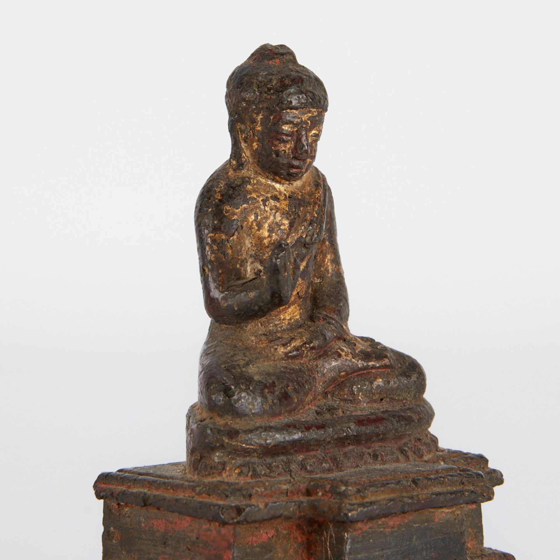 4 Southeast Asian Bronze Buddhas - Image 6 of 7