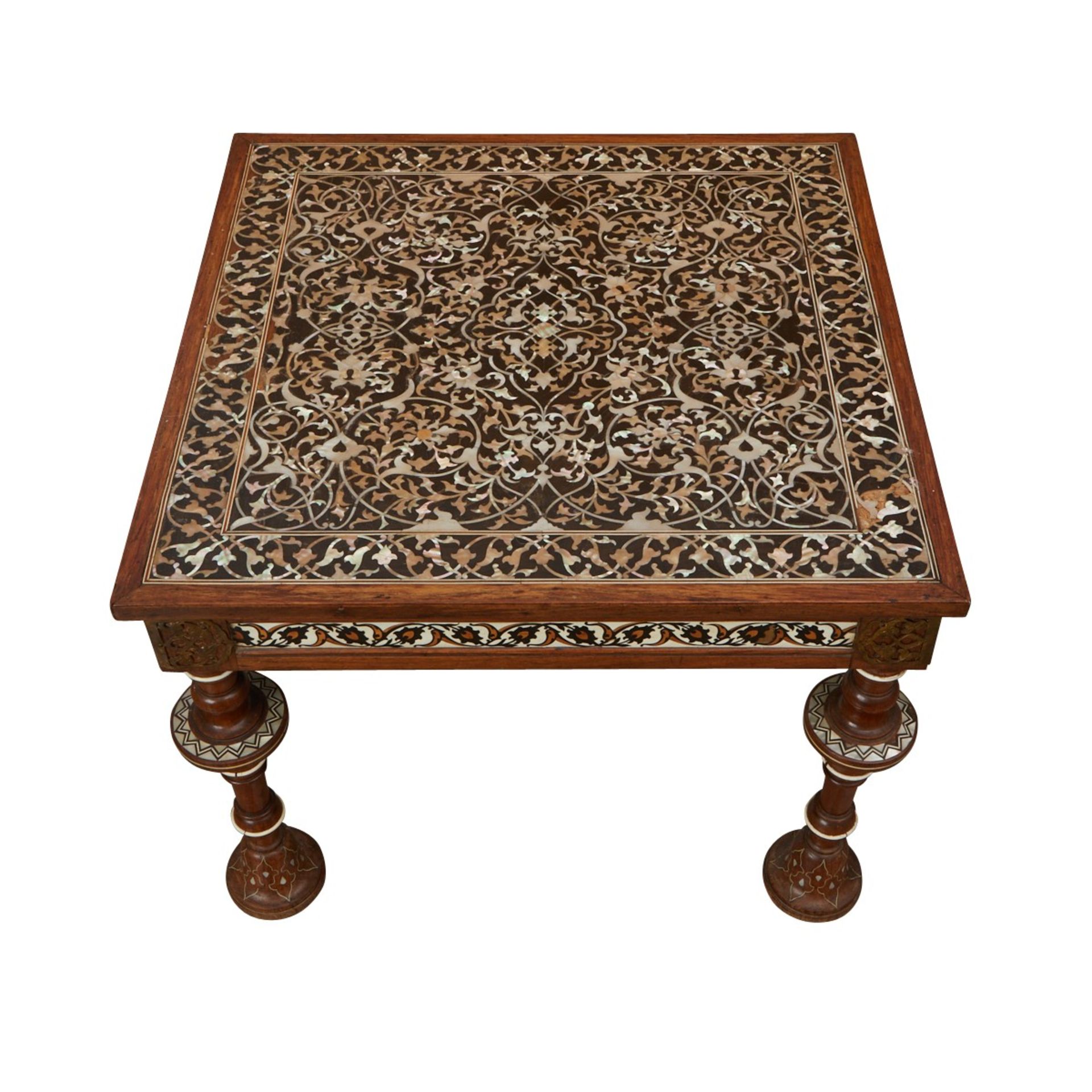 Syrian Mother of Pearl Inlaid Table - Image 2 of 7