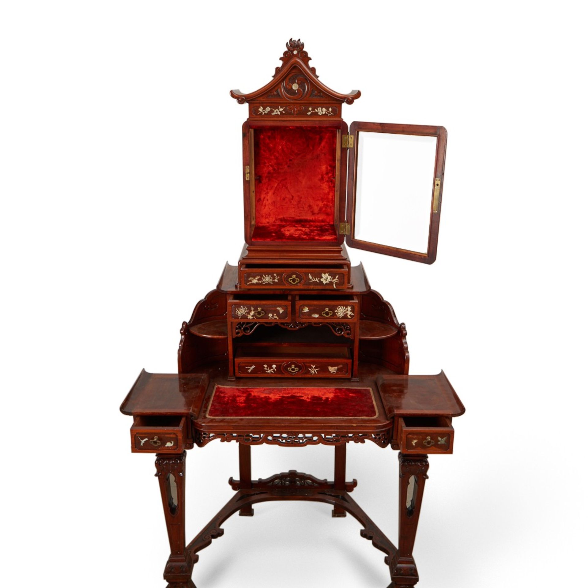 Gabriel Viardot Victorian Chinoiserie Desk - Image 9 of 10