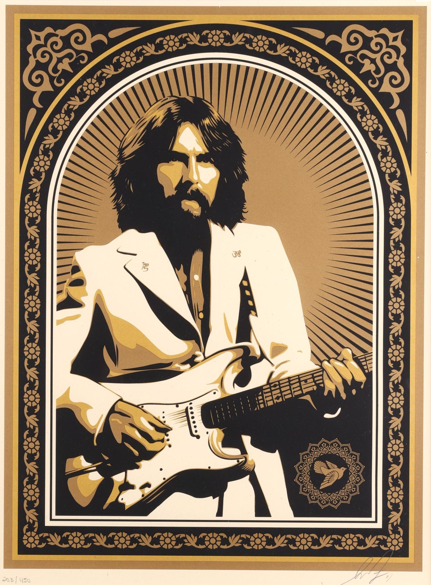 Shepard Fairey George Harrison Screenprint Signed