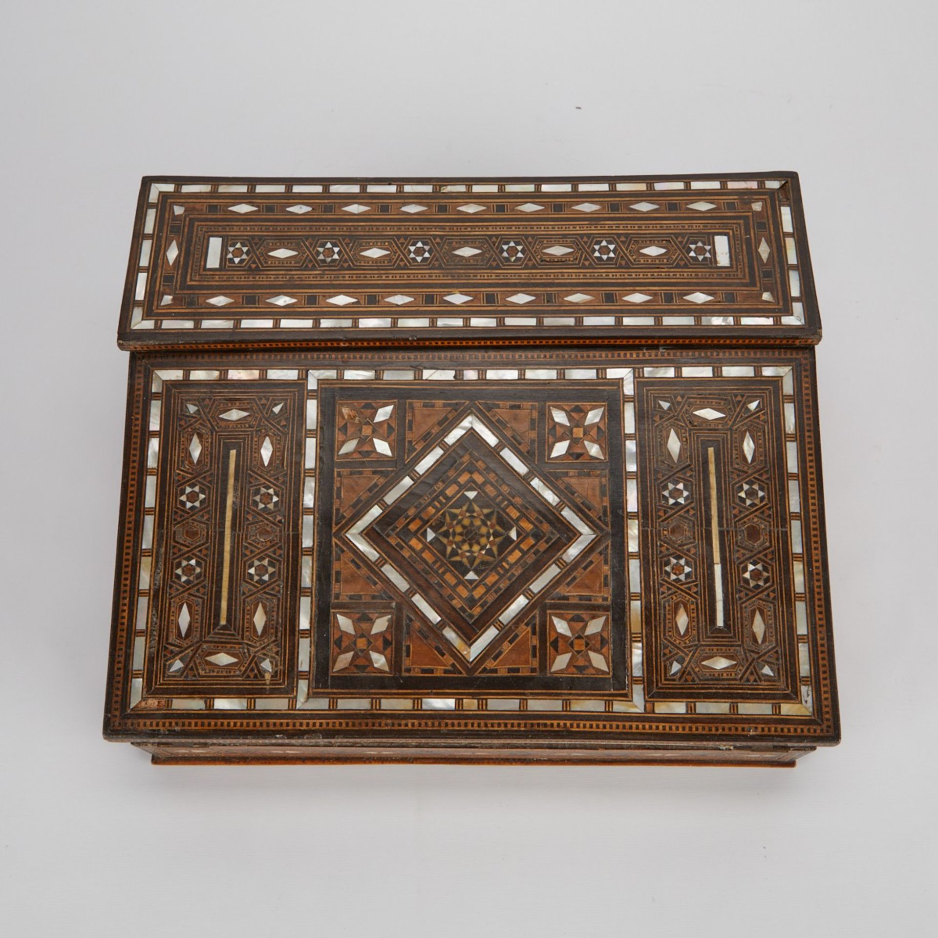 Syrian Mother of Pearl Inlaid Writing Box - Image 4 of 12