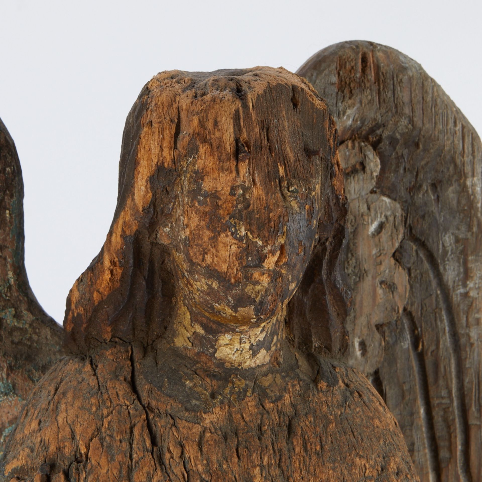 South American Wooden Santos Figure of an Angel - Image 8 of 8