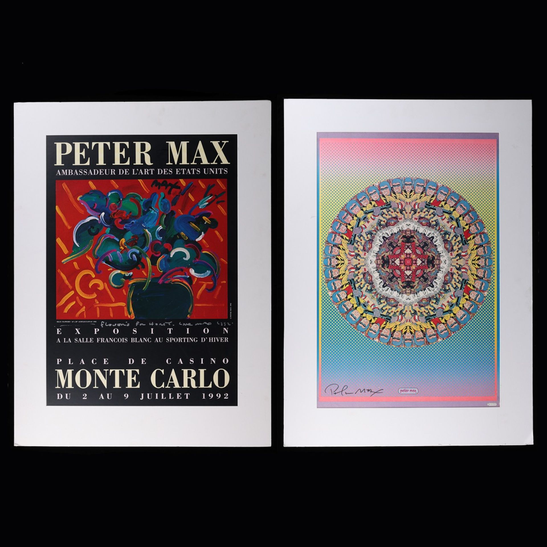 2 Hand Signed Peter Max Lithographs