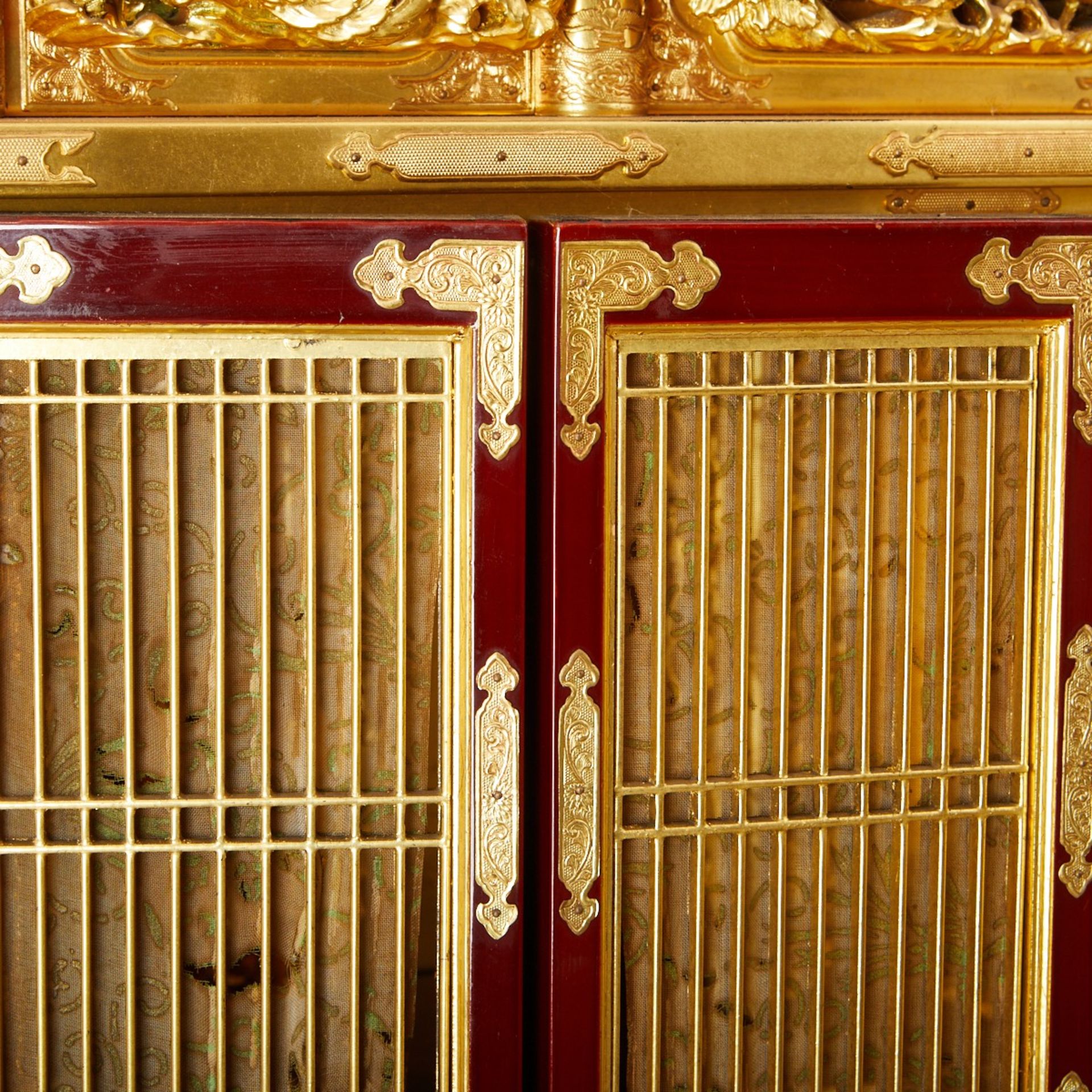 Large Japanese 20th c. Buddhist Butsudan Shrine - Bild 7 aus 15