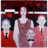 Style of Zhang Xiaogang Acrylic on Canvas