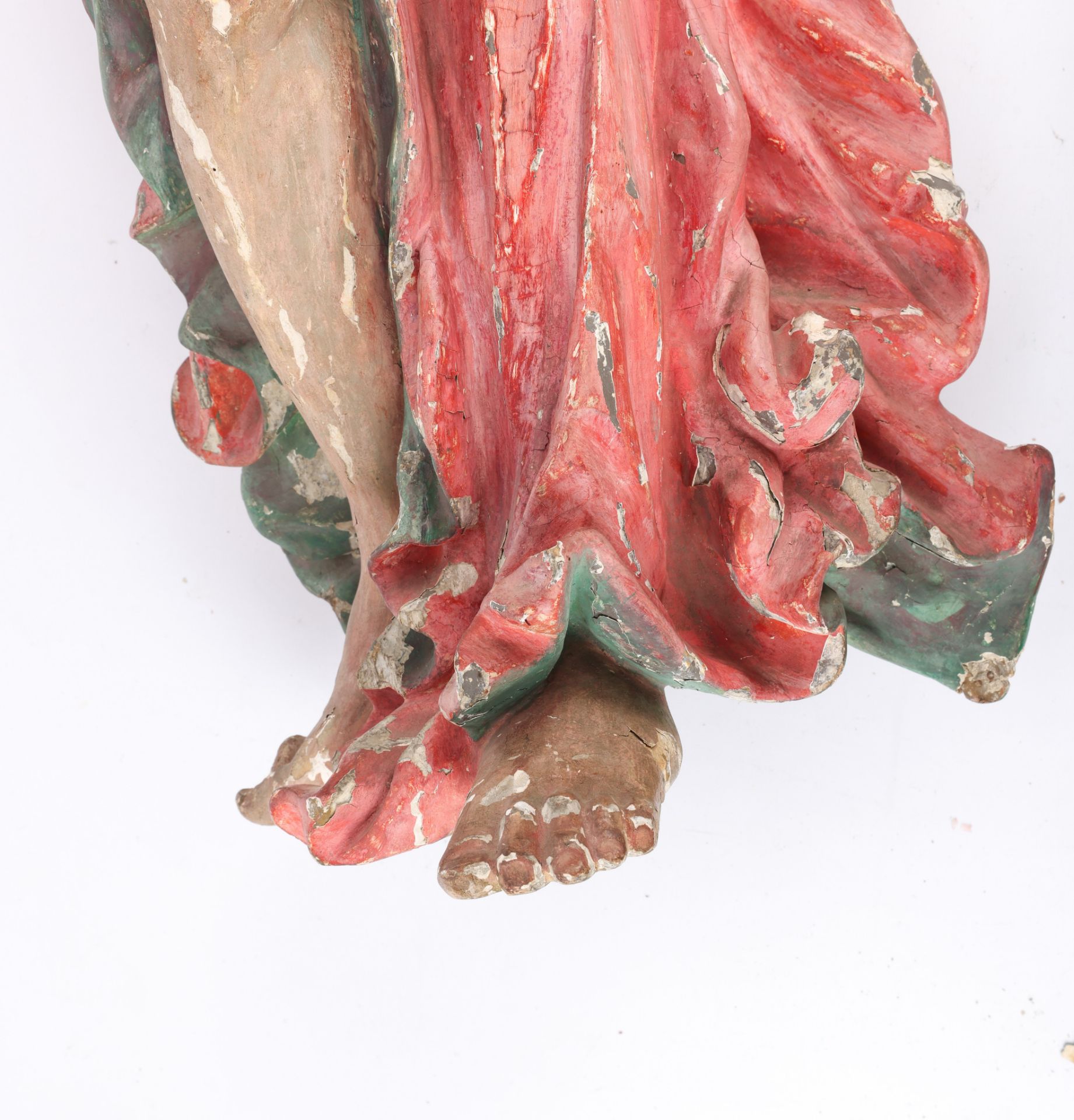 18th/19th c. Polychromed Carved Angel - Image 3 of 7