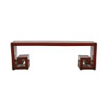 Chinese Red Hardwood Bench