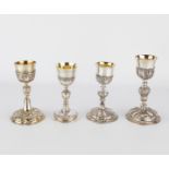 4 Sterling Silver Chalices