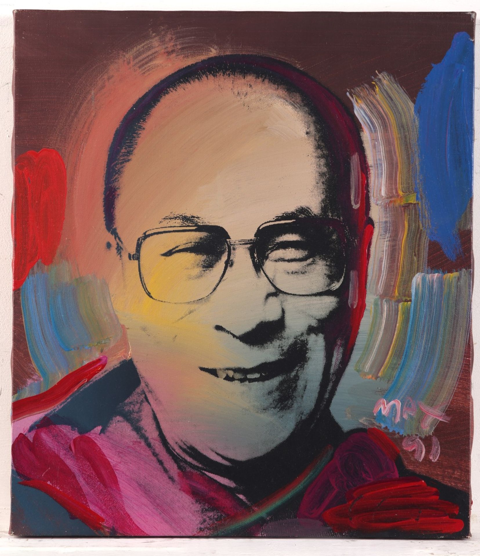 Peter Max Portrait Painting Dalai Lama