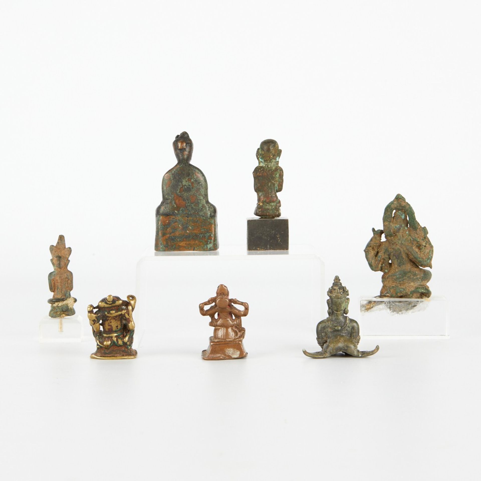 7 Early Indian/Chinese Bronzes Ganesh - Image 3 of 8