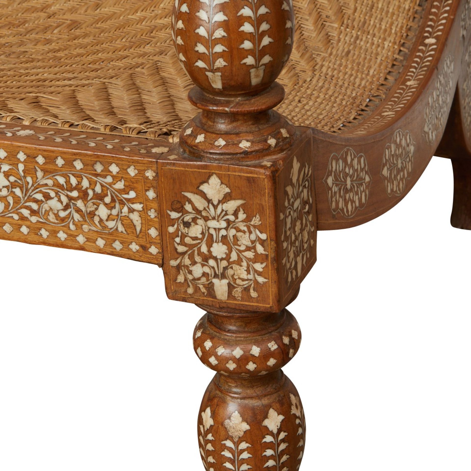 Syrian Inlaid Mother of Pearl Plantation Chair - Image 16 of 16